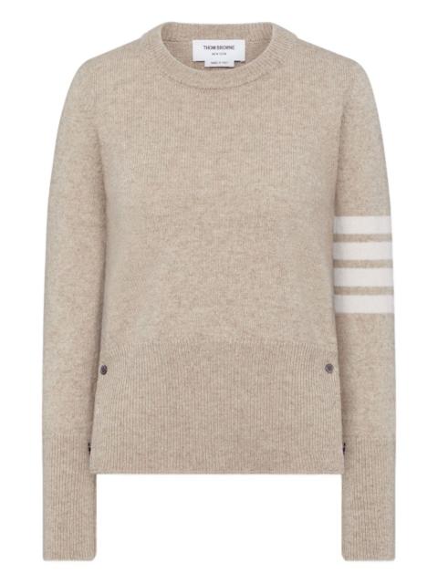 Thom Browne four-bar-stripe crew-neck cardigan