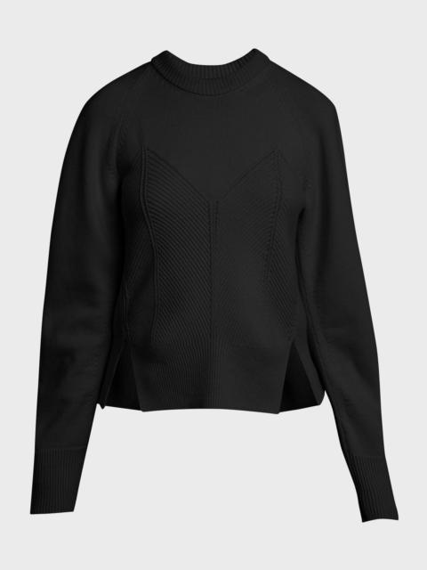 Alexander McQueen Cashmere-Blend Corset Seam Sweater