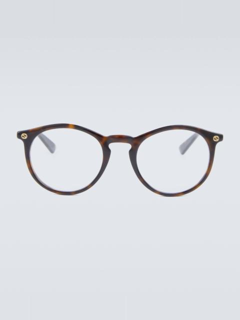 Round-frame acetate glasses
