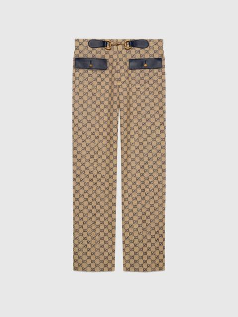 GUCCI GG canvas pants with Horsebit