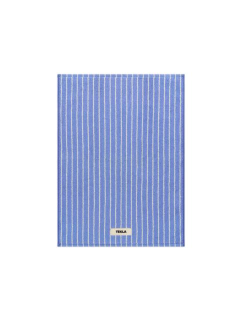TEKLA Tekla Terry Bath Mat Clear Blue Stripes