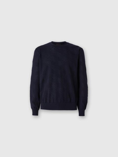 Missoni Wool crewneck pullover with tone-on-tone chevron