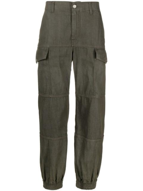 Alexander McQueen panelled-design cotton cargo trousers