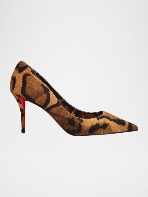 Christian Louboutin Miss Z Leopard-Printed Pony Red Sole Pumps
