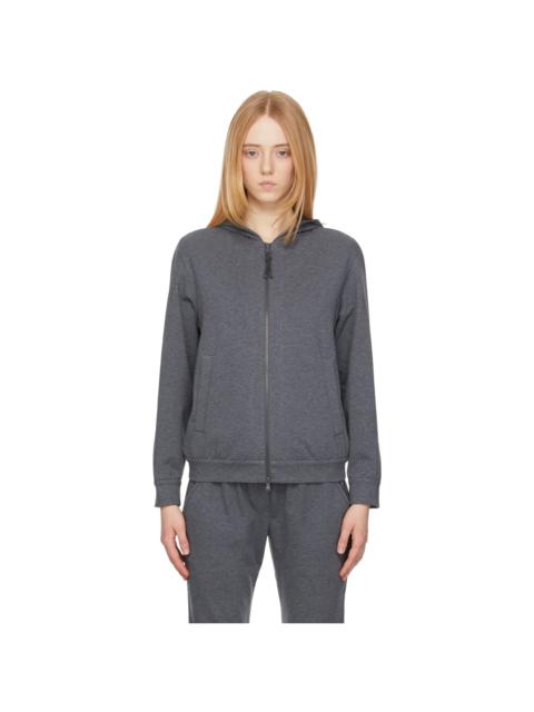 Brunello Cucinelli mã©lange 효과 zipped-up 후드