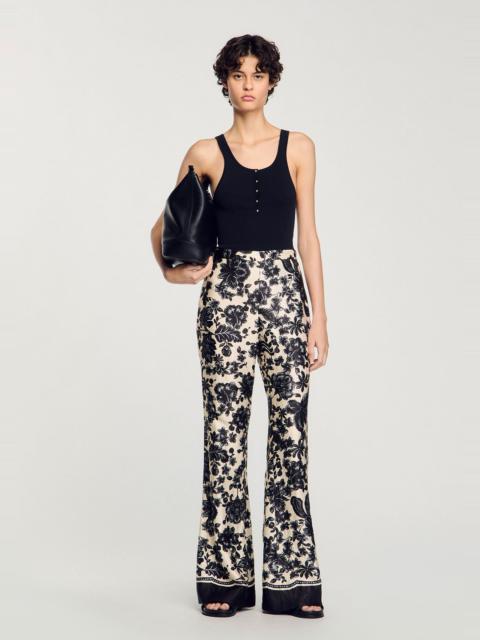 Sandro FLORAL PANTS