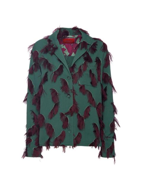 Milano feather-embellished jacket