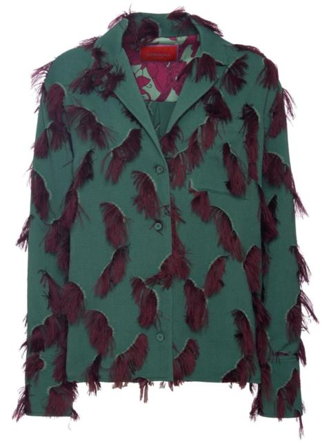 Milano feather-embellished jacket