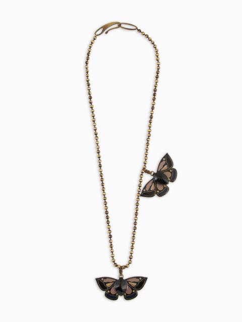 GIORGIO ARMANI Long necklace with butterfly pendants