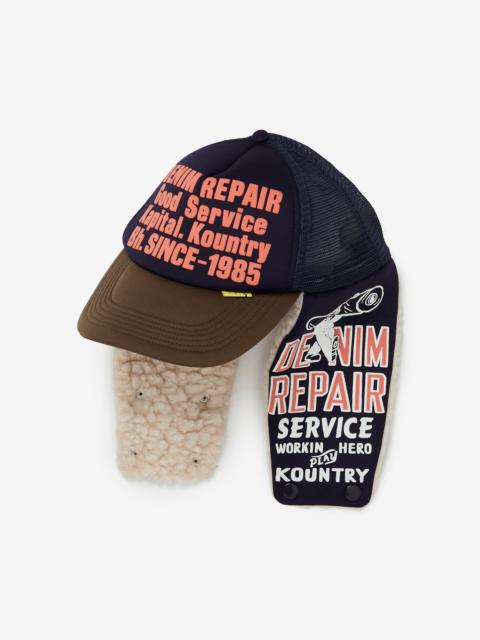 Kapital DENIM REPAIR SERVICE LUMBER TRUCKER CAP