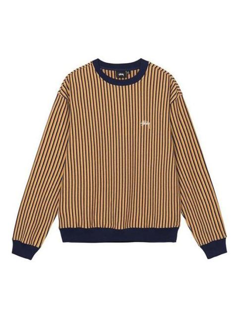 Stüssy Men's Stussy Logo Stripe Round Neck Yellow 1140272