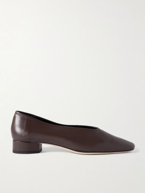 Aeyde Delia leather pumps Chocolate
