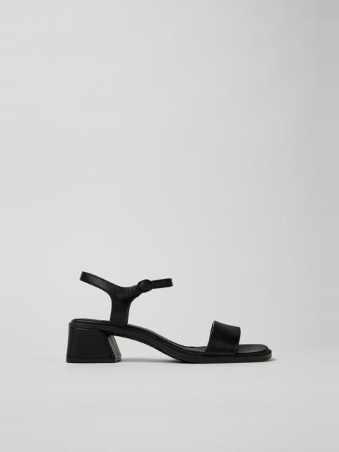 CAMPER Kora Sandal Black Leather Sandals for Women.