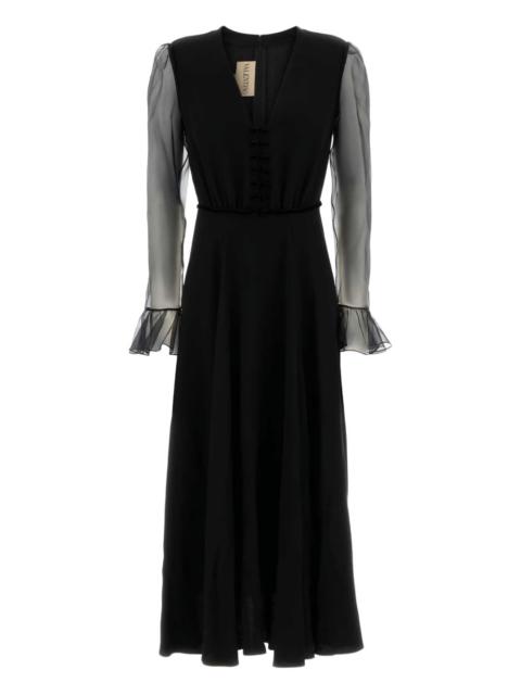 Valentino V-neck silk maxi dress