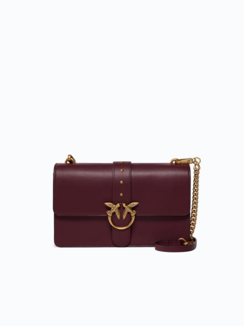 PINKO MEDIUM LOVE BAG ONE LEATHER HANDBAG WITH NEW BUCKLE