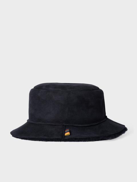 Paul Smith Suede Bucket Hat With Shearling Lining