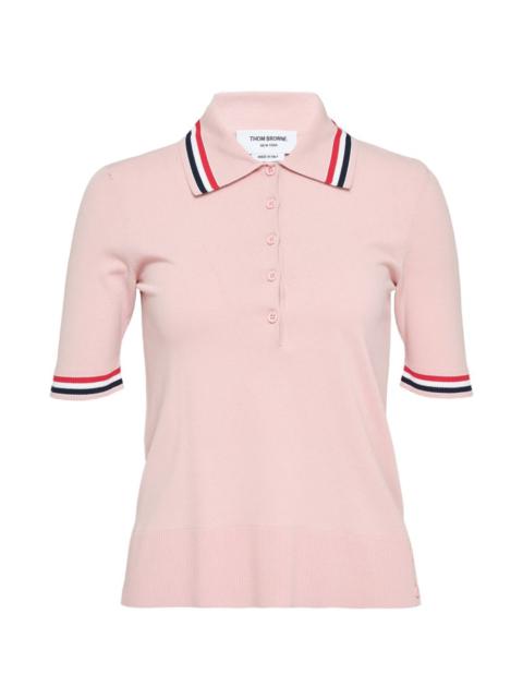 Thom Browne Exclusive stripe-trims polo shirt