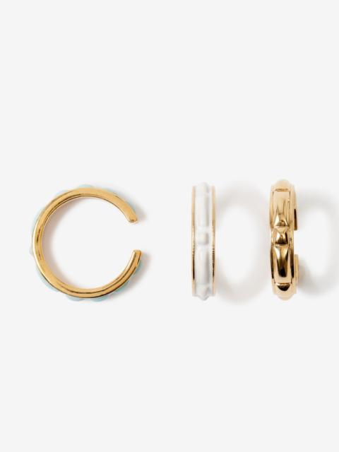 Burberry Enamel and Gold-plated Lola Ear Cuffs