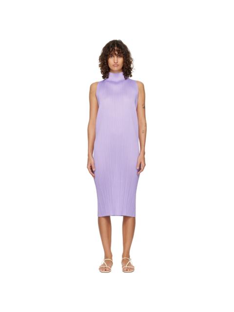 Pleats Please Issey Miyake Purple Monthly Colors April Midi Dress