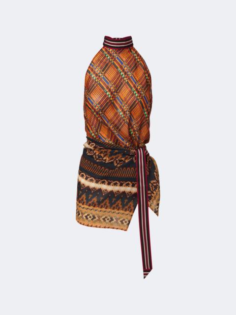 Dries Van Noten Printed halterneck top