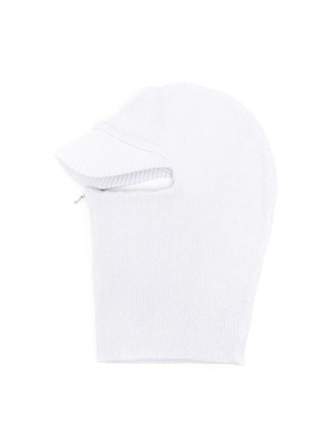 WHO DECIDES WAR Coveted ribbed-knit zip-up balaclava