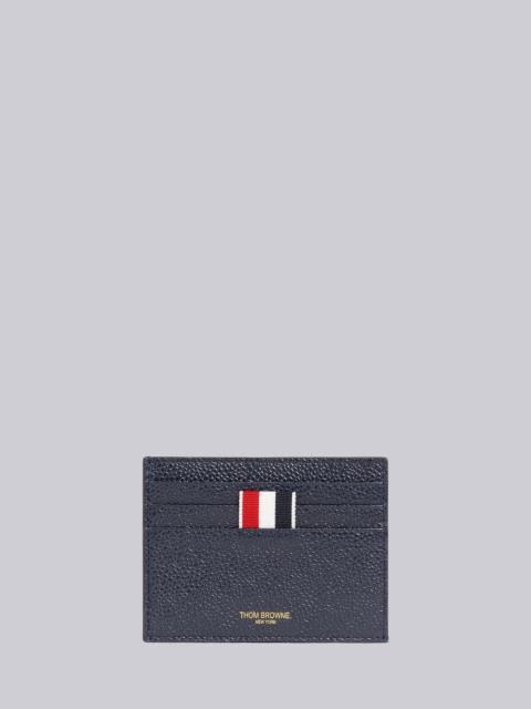 Thom Browne Navy Pebbled Calfskin 4-Bar Applique Note Card Holder