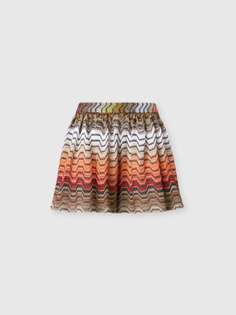 Missoni Shorts in viscose lamé blend with greek motif