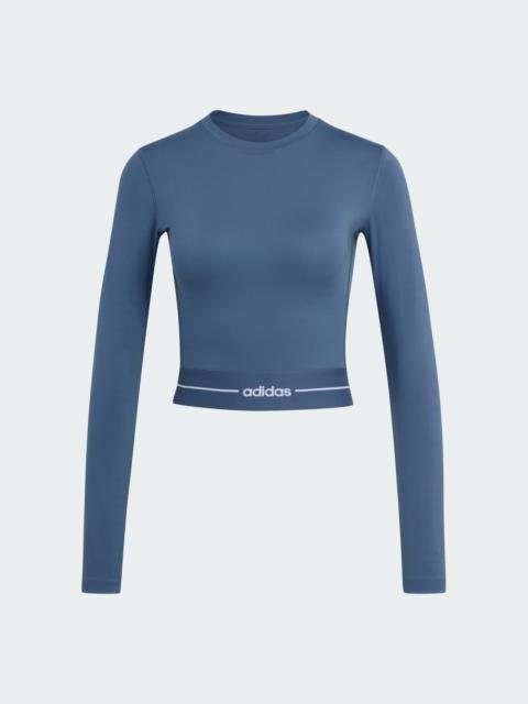 adidas Hyperglam Cropped Long Sleeve T-Shirt