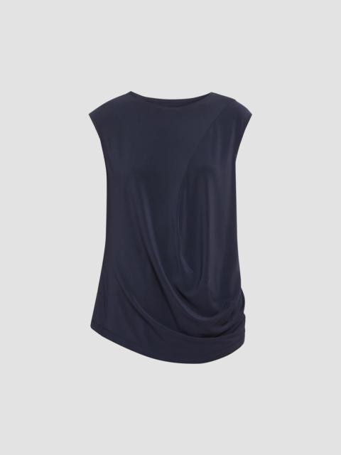 ISSEY MIYAKE Women's Drape Jersey Top - Dark Navy