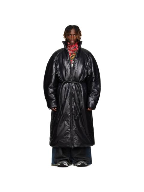 LU'U DAN Black Lowdown Wadded Coat