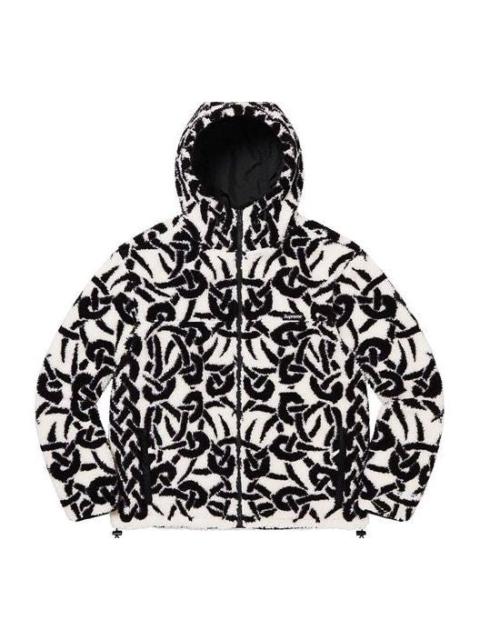 Supreme Celtic Knot Reversible Windstopper Fleece Hooded Jacket 'White Black' SUP-FW21-234