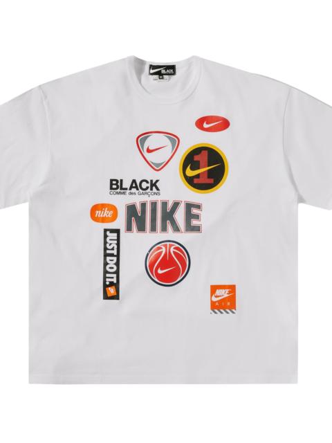 BLACK COMME des GARÇONS Nike Oversized Logo Print T-Shirt "White" 1M T101 052 WHT