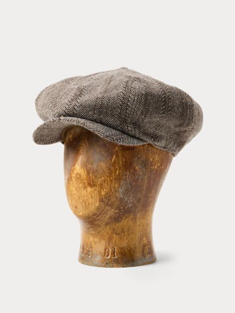 RRL by Ralph Lauren Wool-Cotton Herringbone Newsboy Cap