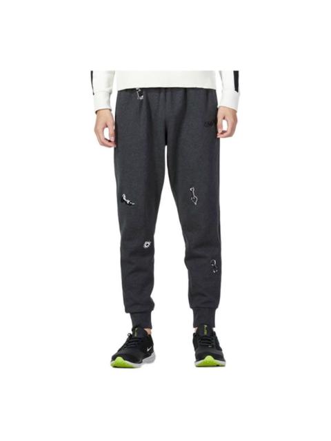 Nike Nike Solid Color Pattern Elastic Waistband Bundle Feet Sports Pants Men's Dark Grey DQ6146-032