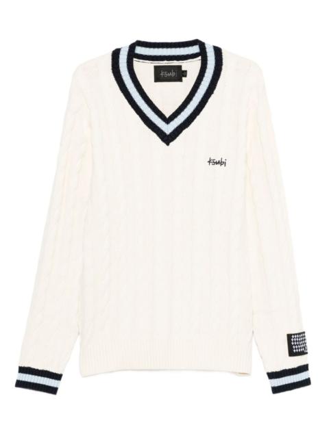 Ksubi cable-knit V-neck sweater