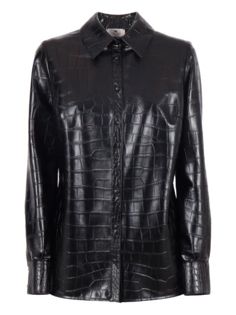 ELISABETTA FRANCHI crocodile-effect shirt