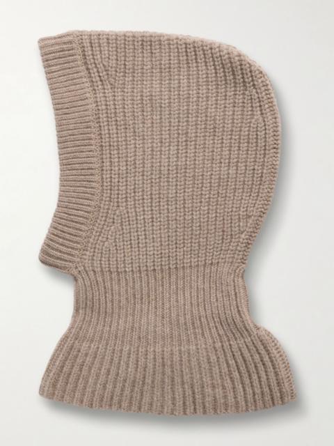 Lemaire Ribbed wool balaclava Beige
