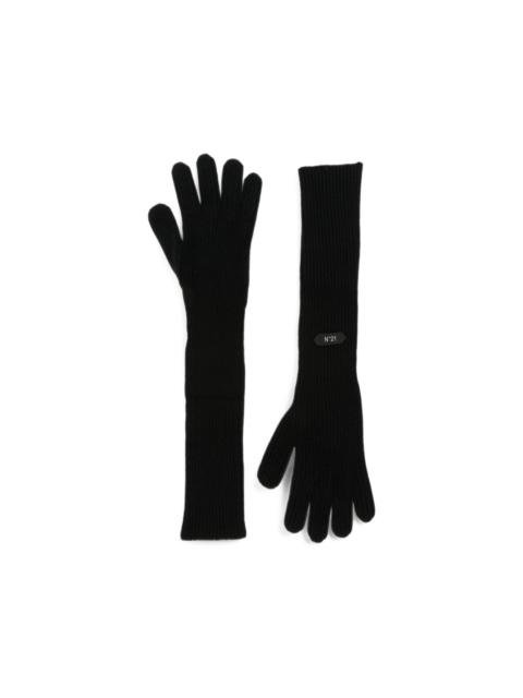 N°21 ribbed-knit gloves
