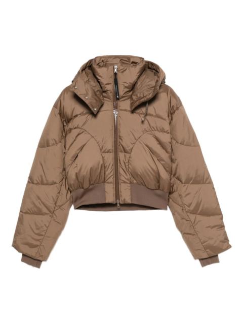 adidas hooded quilted jacket