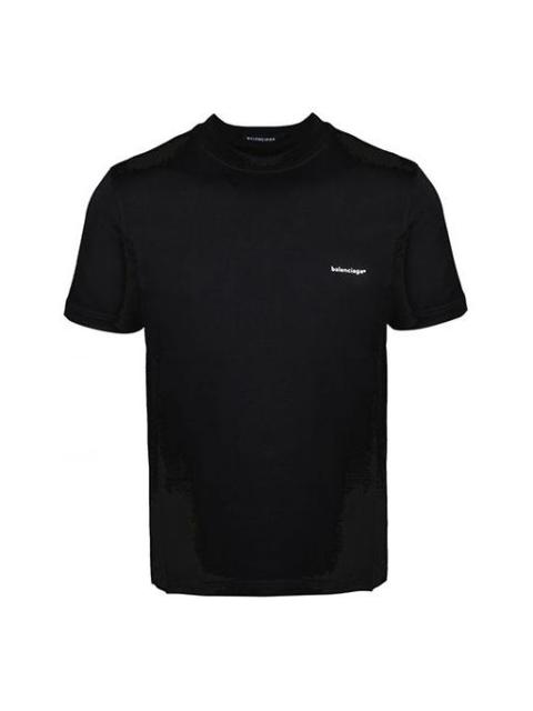 BALENCIAGA Balenciaga Basic Small Logo Round Neck Short Sleeve Unisex Black 556151TYK281000