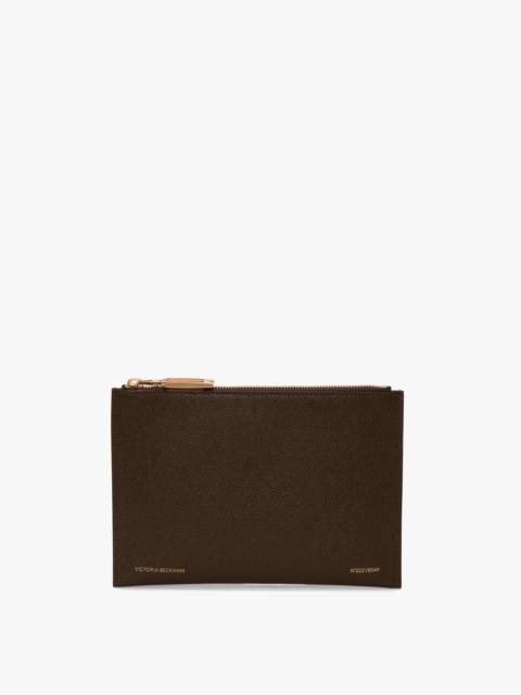Victoria Beckham Exclusive Pochette Bag In Khaki Leather