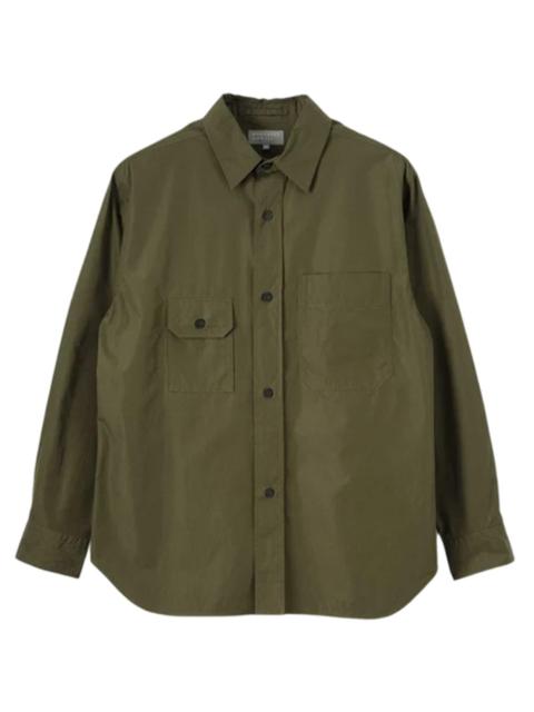 MARGARET HOWELL Margaret Howell | Odd Pocket Shirt Double Twist Cotton Poplin 'Khaki Green'