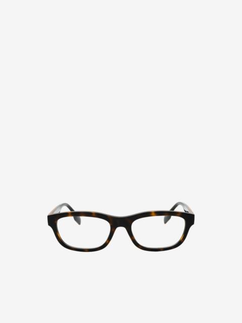 Burberry tortoiseshell-effect rectangle-frame glasses