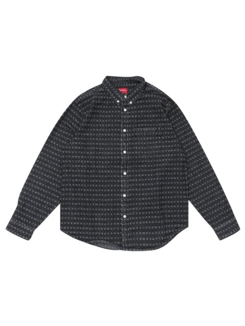 Supreme Supreme Jacquard Logos Denim Shirt 'Black'