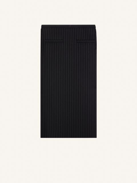 courrèges HERITAGE PINSTRIPES LONG SKIRT