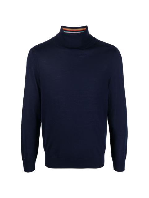 high-neck merino-wool jumper