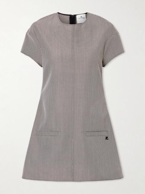 courrèges Heritage Houndstooth Wool-blend Mini Dress