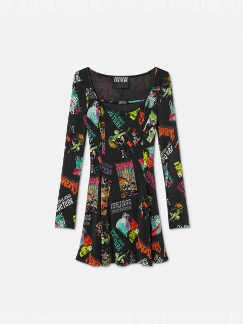 VERSACE JEANS COUTURE Gotham City Sirens Flared Mini Dress