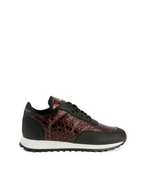 Giuseppe Zanotti Jimi Running crocodile-embossed sneakers