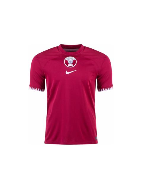 Nike Qatar 2022/23 Stadium Home Dri-FIT Soccer Jersey Desert Maroon/White